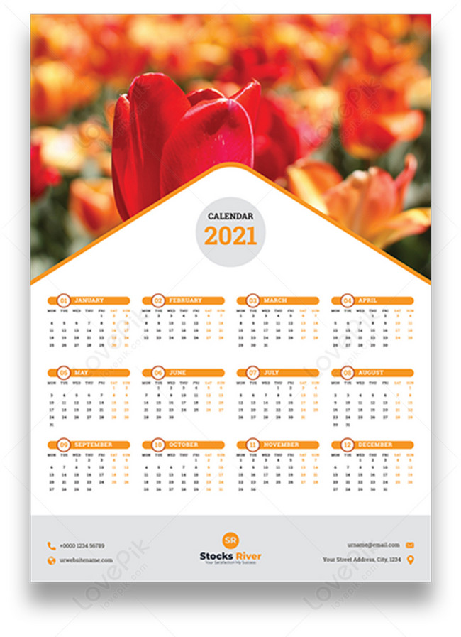 Gambar Kalemder.motif Bunga Thun.2021 - DIY Helpblog
