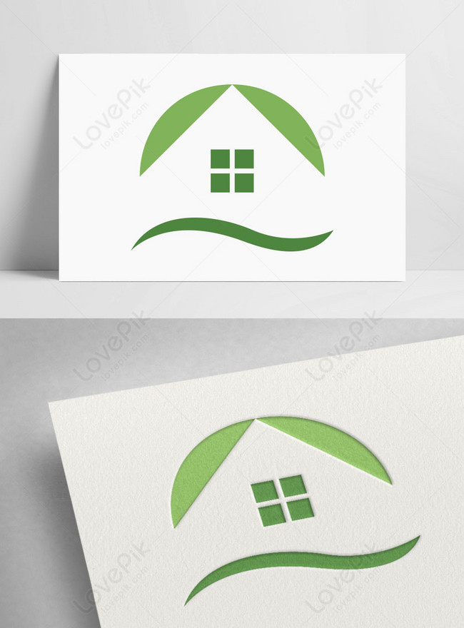 Mẫu Vector Green Natural House Real Estate Logo Với Thiết Kế ...