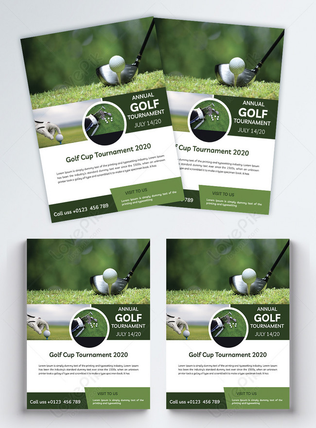 Har det dårligt velstand Møde Simple green golf flyer template image_picture free download  450042838_lovepik.com