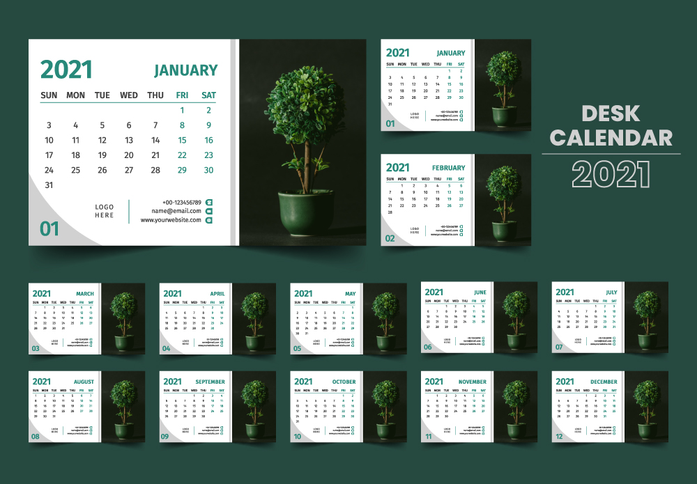 Plant 2021. Зеленый календарь. Календарь года на тайском 2024.
