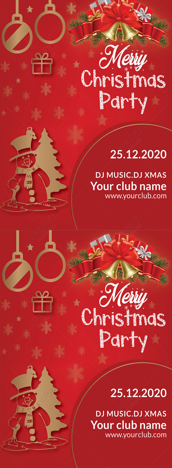 Red stylish christmas event flyer template image_picture free download  