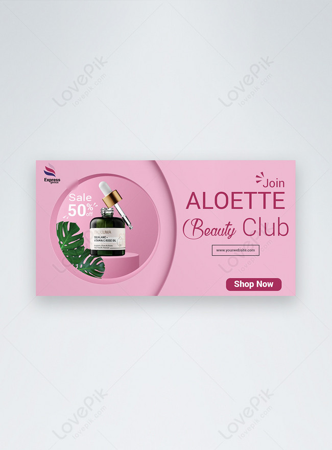 Pink beauty club sale facebook ads template image_picture free download  