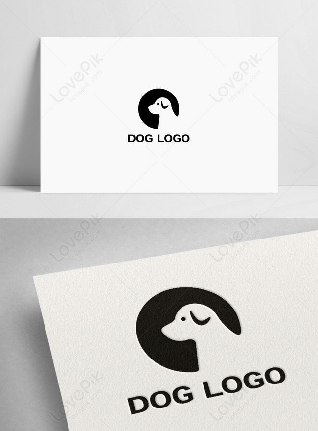 Simple cartoon dog logo template image_picture free download  
