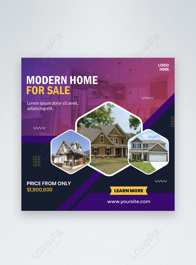 House for Sale Advertisement Social Media Ima Template