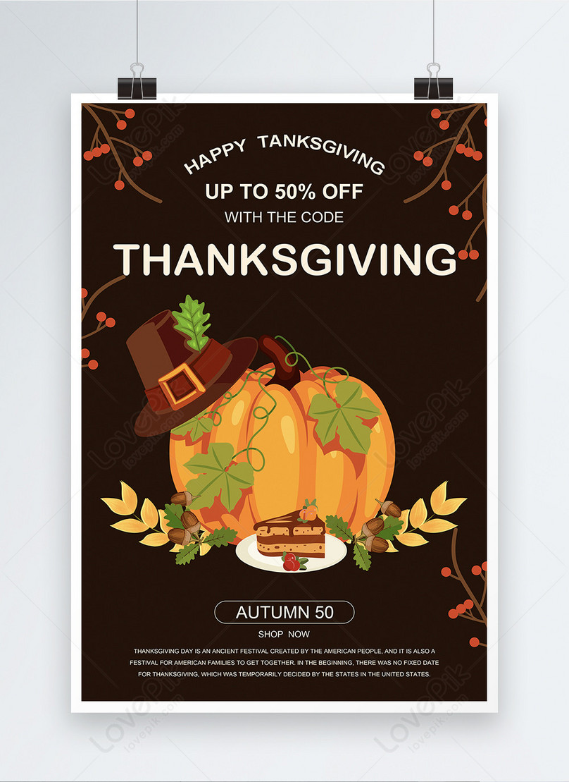 Thanksgiving Day Celebration Sale Poster Template Image_Picture Free  Download 450045960_Lovepik.com