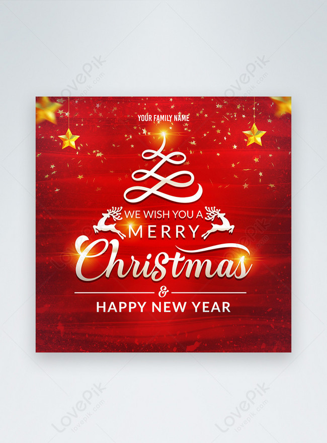 Modern style christmas social media post template image_picture free