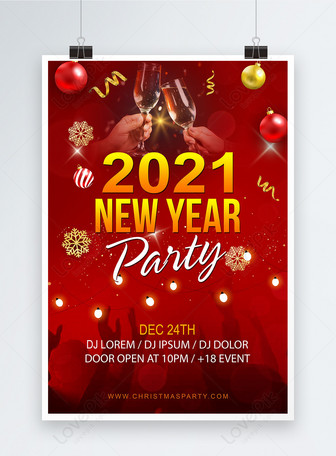 21 New Year Celebration Party Poster With Firework Template Image Picture Free Download Lovepik Com