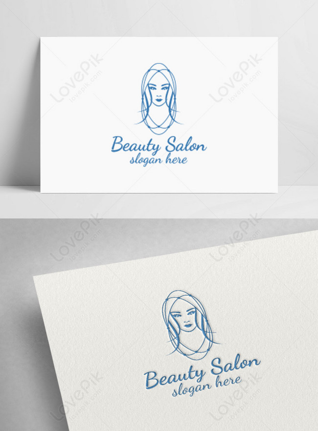 blue creative hairstylist beauty salon logo vector template image_picture  free download 