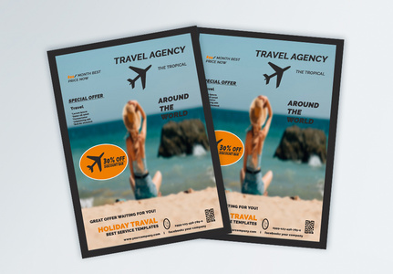 stylish holiday tour travel flyer, travel,  tourism,  tour template