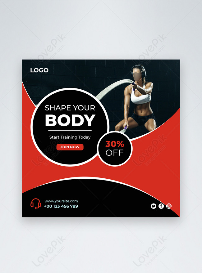 Fitness,gym,shape your body Template