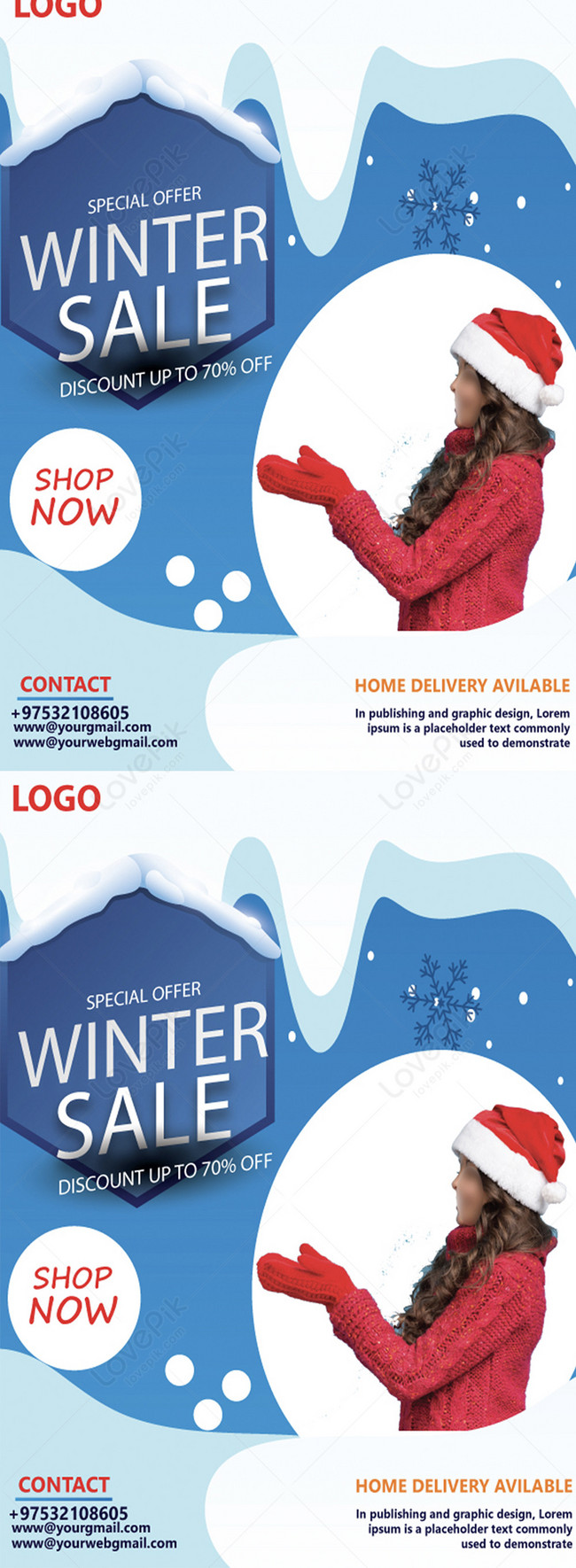 Winter Clearance Fashion Sale Flyer - Venngage