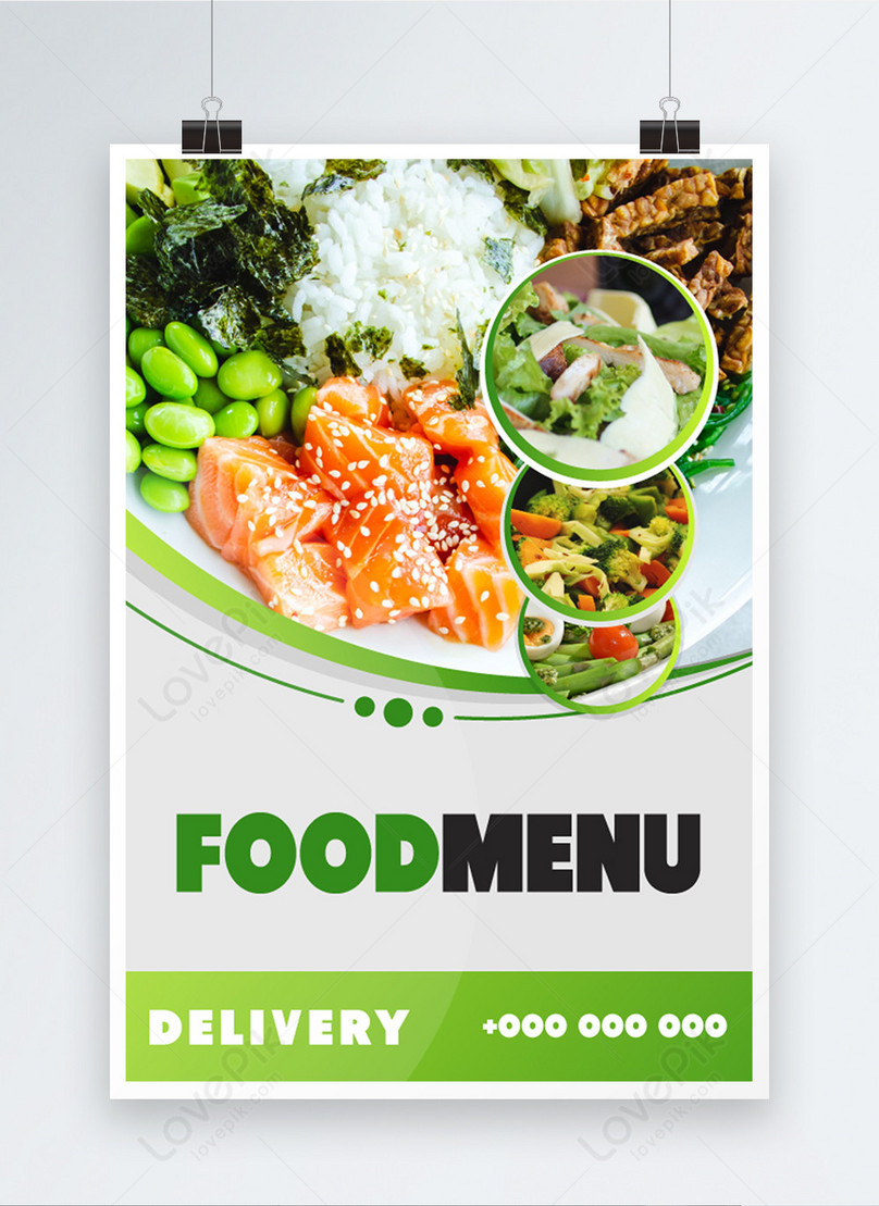 Food Delivery Flyer Pamphlet Brochure Design Vector Template In A4 Size ...