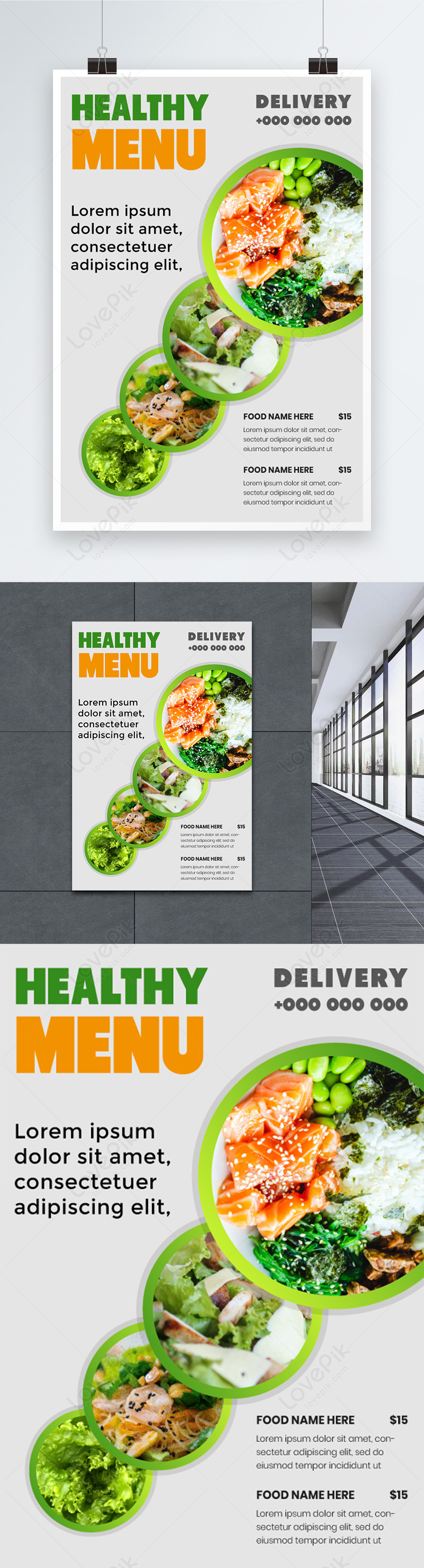 Healthy Food Restaurant Menu Poster Template Image Picture Free 