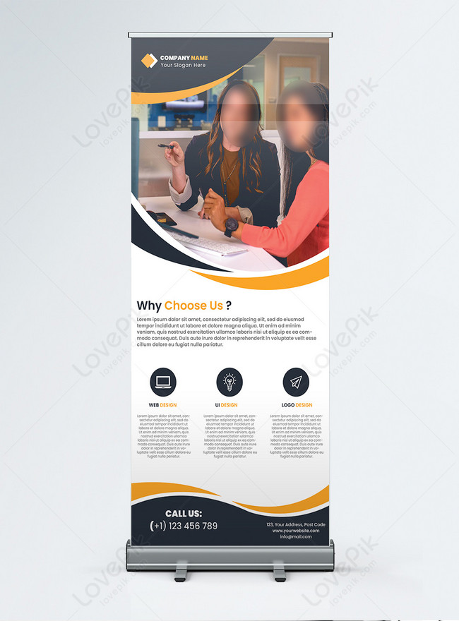 Classic Professional Corporate Bussiness Roll Up Banner Template, business banner design, conpany banner design, corporate banner design