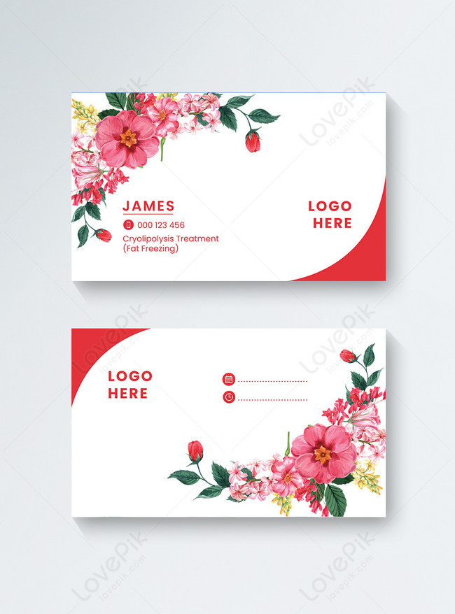 Floral business card template image_picture free download  