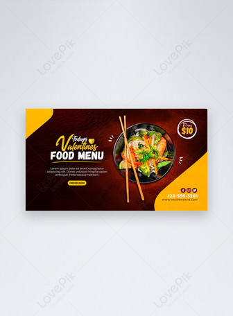 Healthy food menu social media web banner template, Banner,  Food,  Menu template