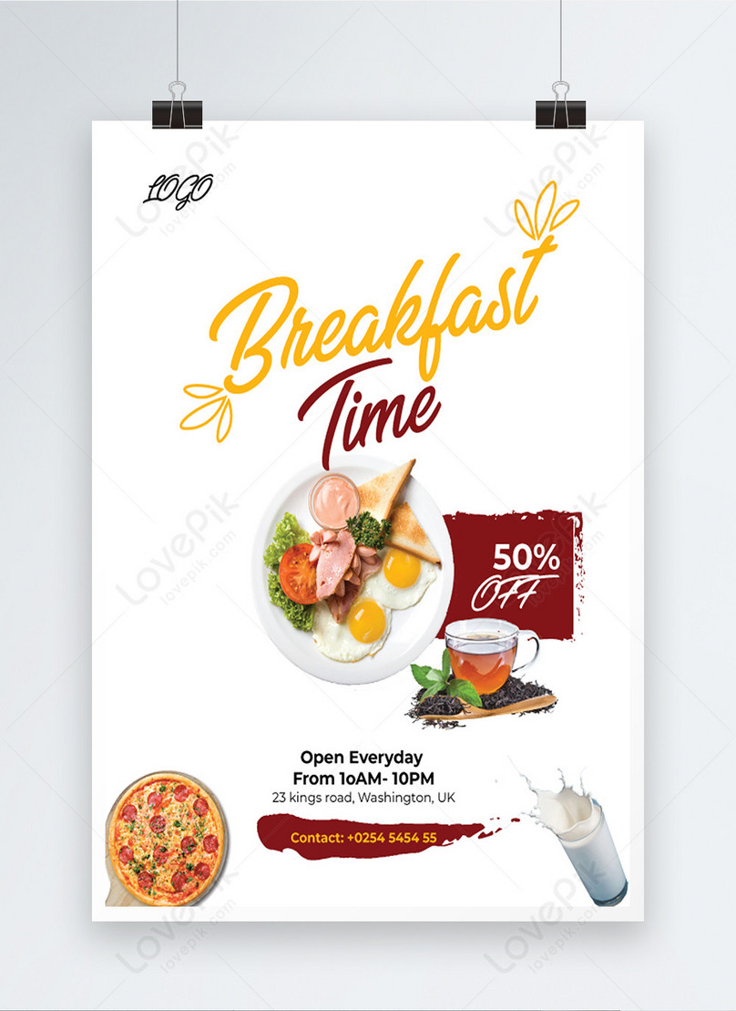 Cartel De Comida Del Desayuno Moderno | Descarga Plantilla de diseño PSD  Gratuita - Lovepik