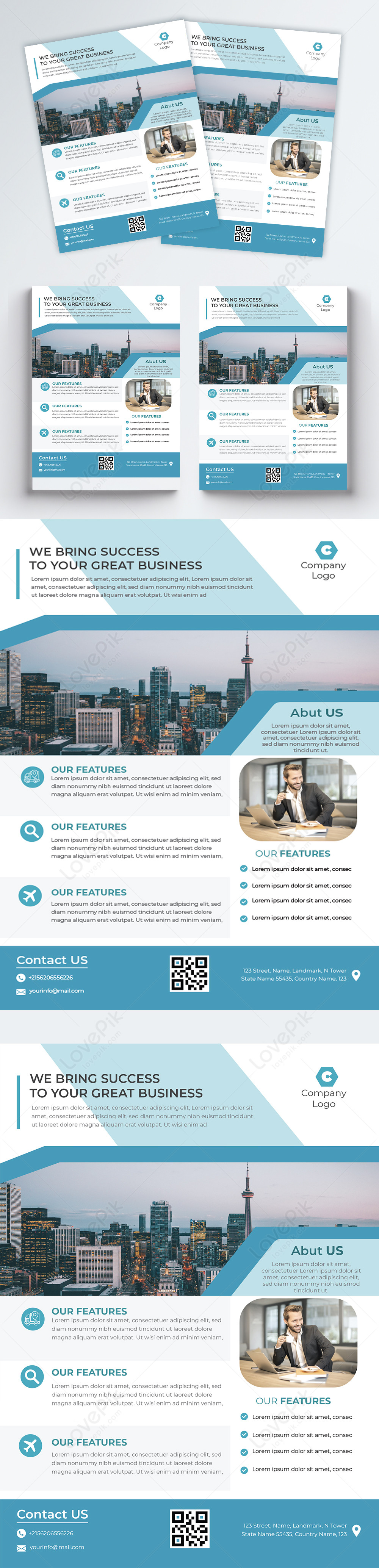 Creative modern corporate business introduction flyer template image ...