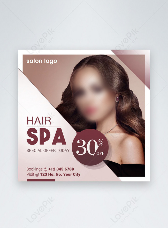 Creative beauty salon offer promotion social media post template  image_picture free download 