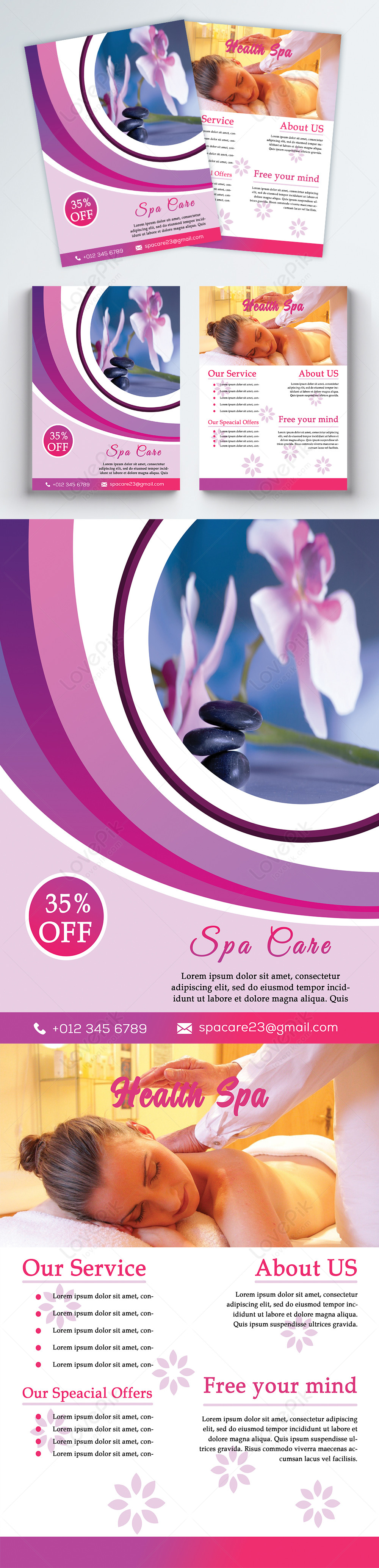 Simple spa flyer template image_picture free download 450072958_lovepik.com