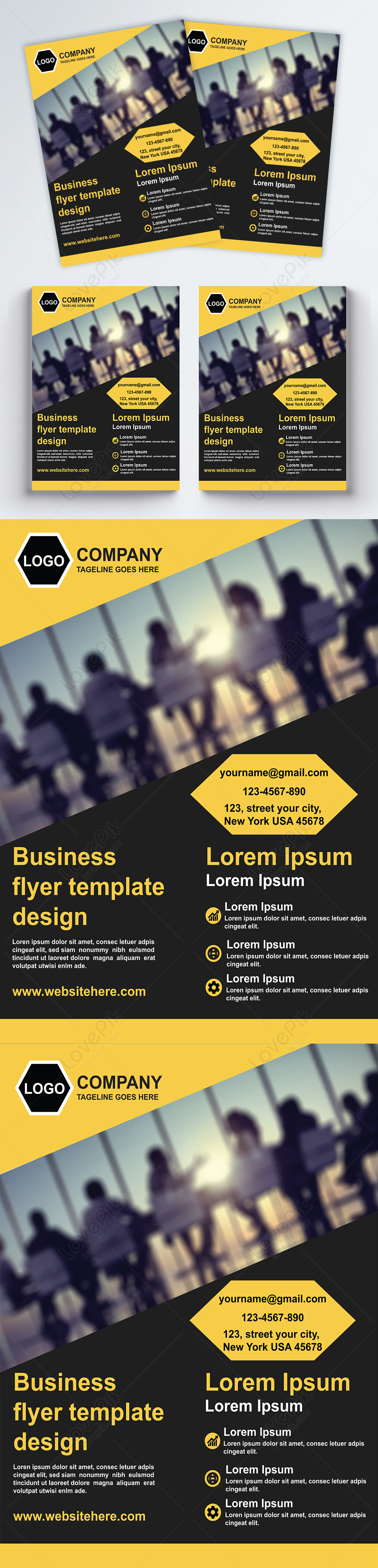 1 page business flyer design template image_picture free download ...