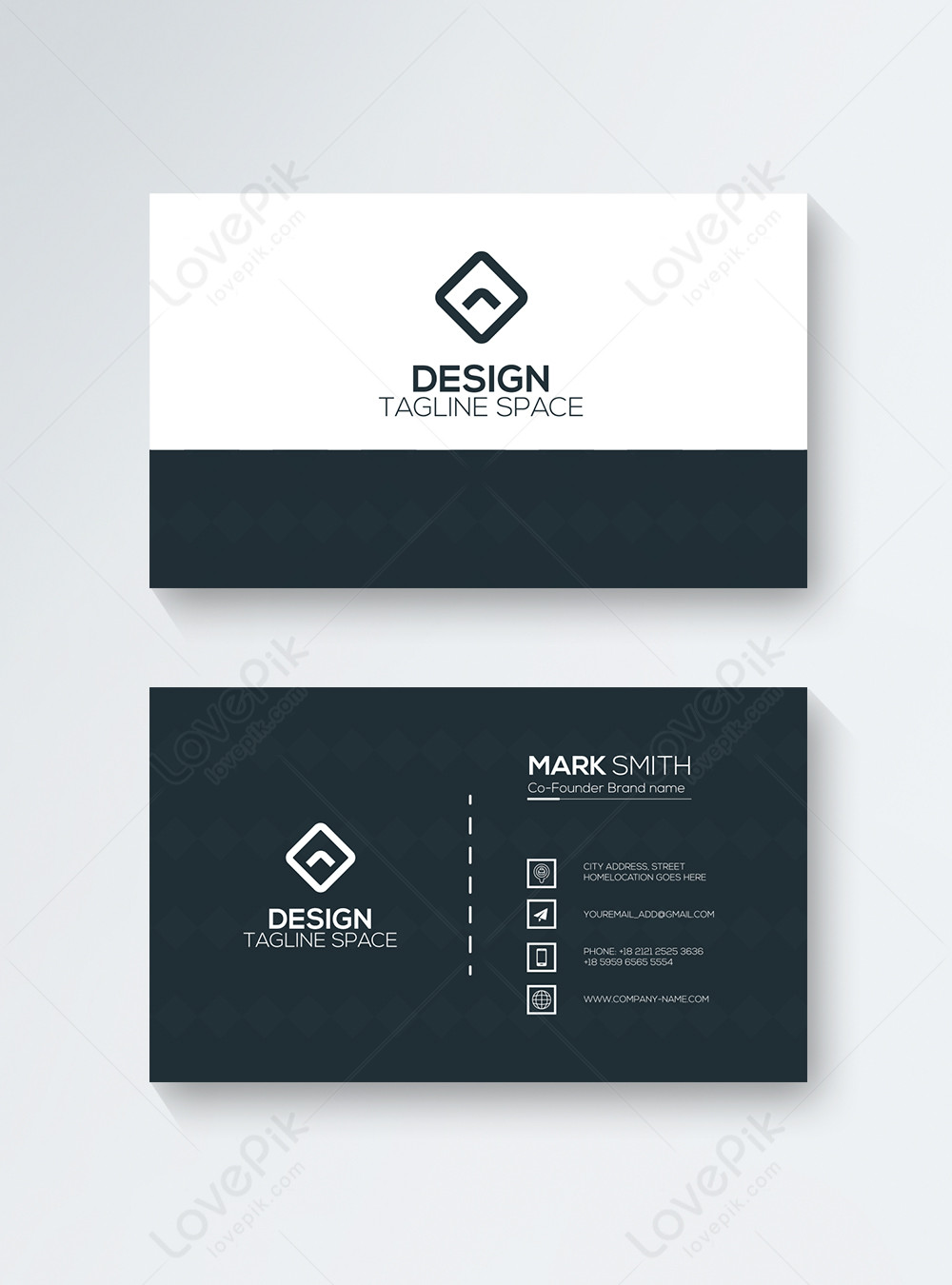 Modern and corporate business card template image_picture free download ...