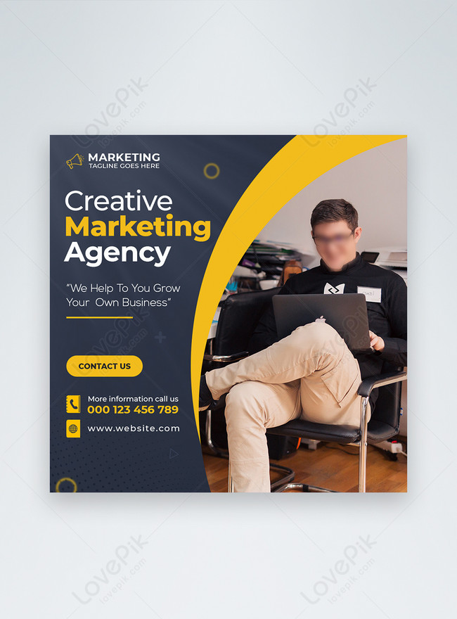 Creative Business Marketing Social Media Post Template, digital marketing templates, marketing templates, social media poster