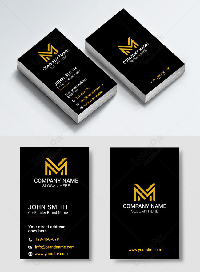 Luxury black business card template image_picture free download ...