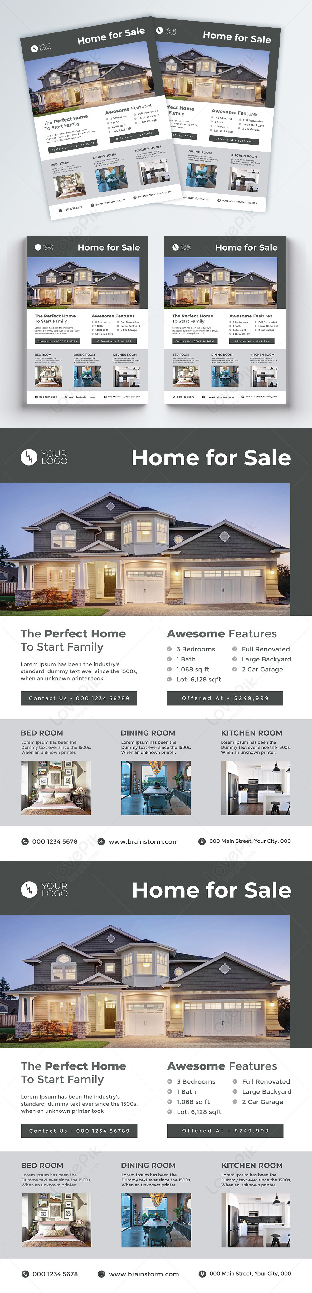 Real estate flyer template image_picture free download 450085698 ...