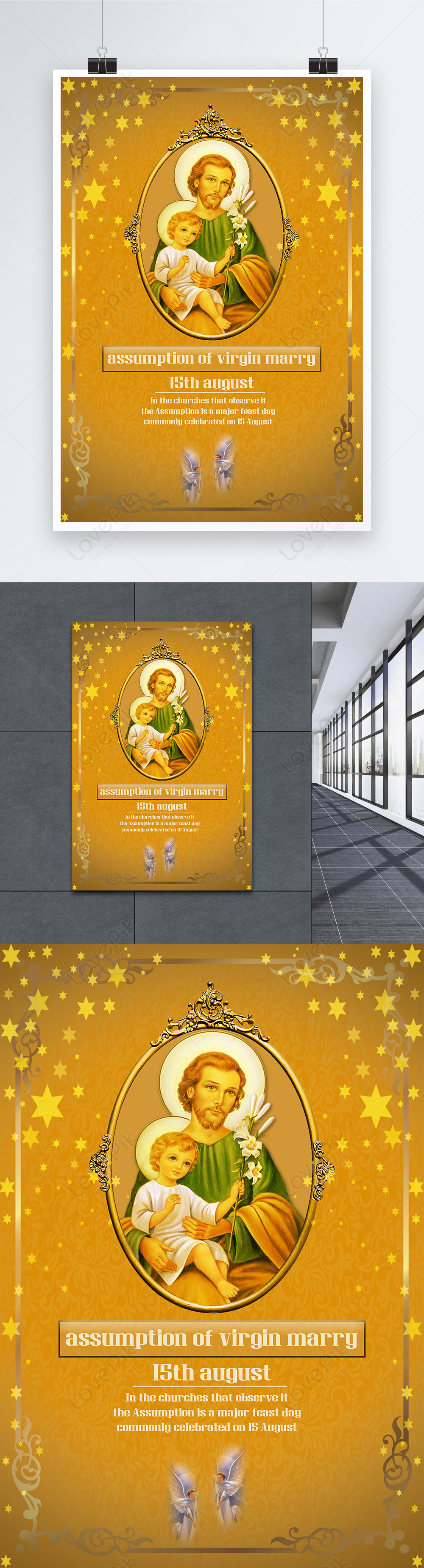 Assumption Of Mary Poster Template Image Picture Free Download 450087050