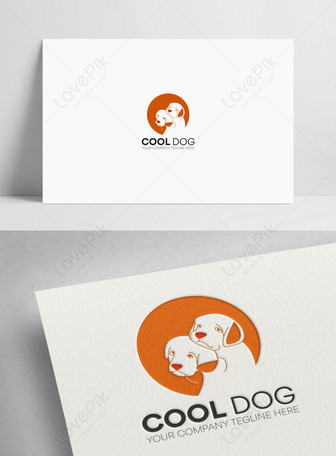 Simple cartoon dog logo template image_picture free download  