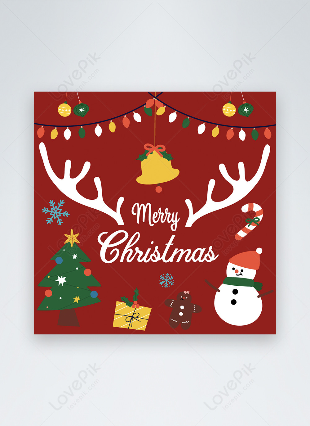 Merry christmas social media post template image_picture free download