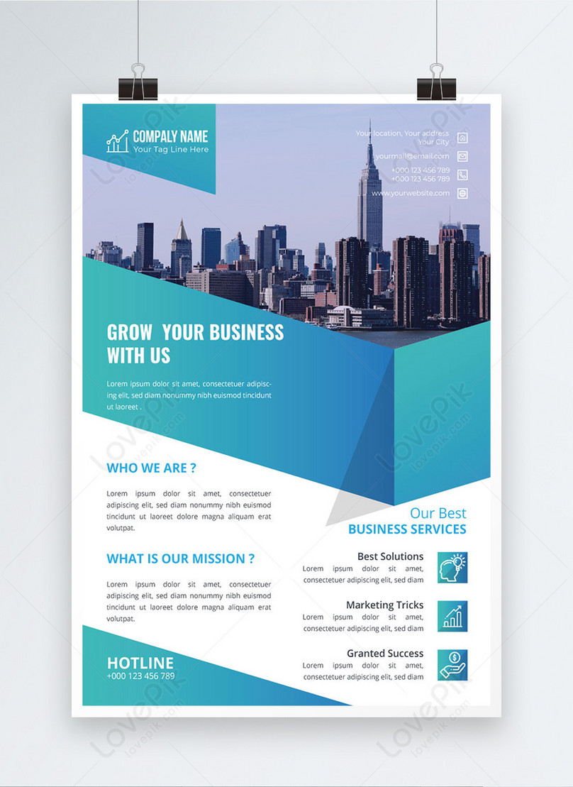 Elegant Blue Corporate Poster Template Imagepicture Free Download