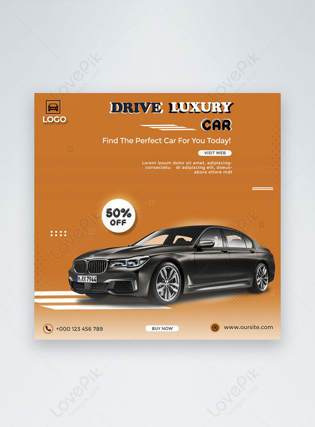 Luxury car social media post template image_picture free download  450091388_