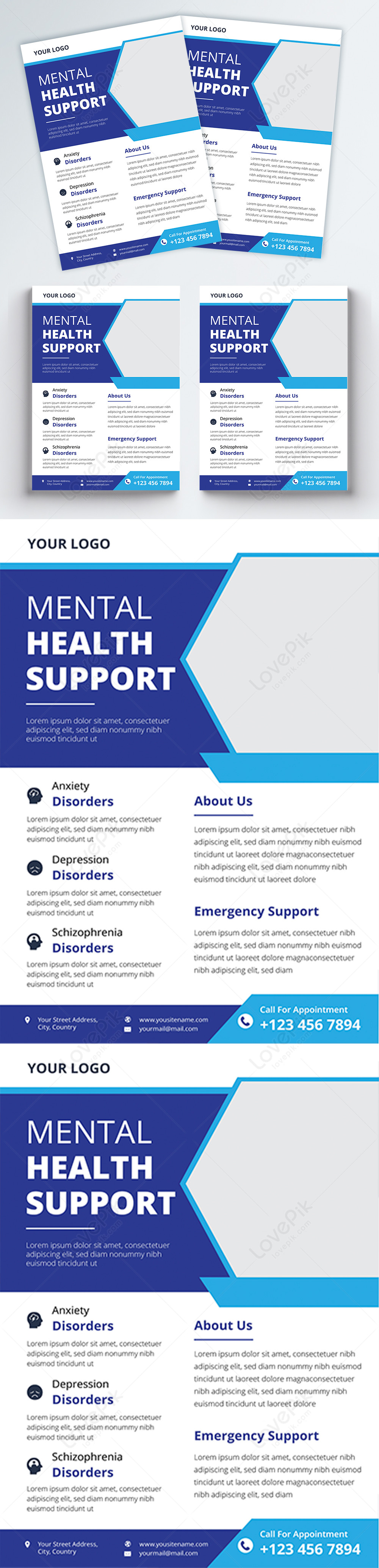 Mental health support flyer template image_picture free download ...