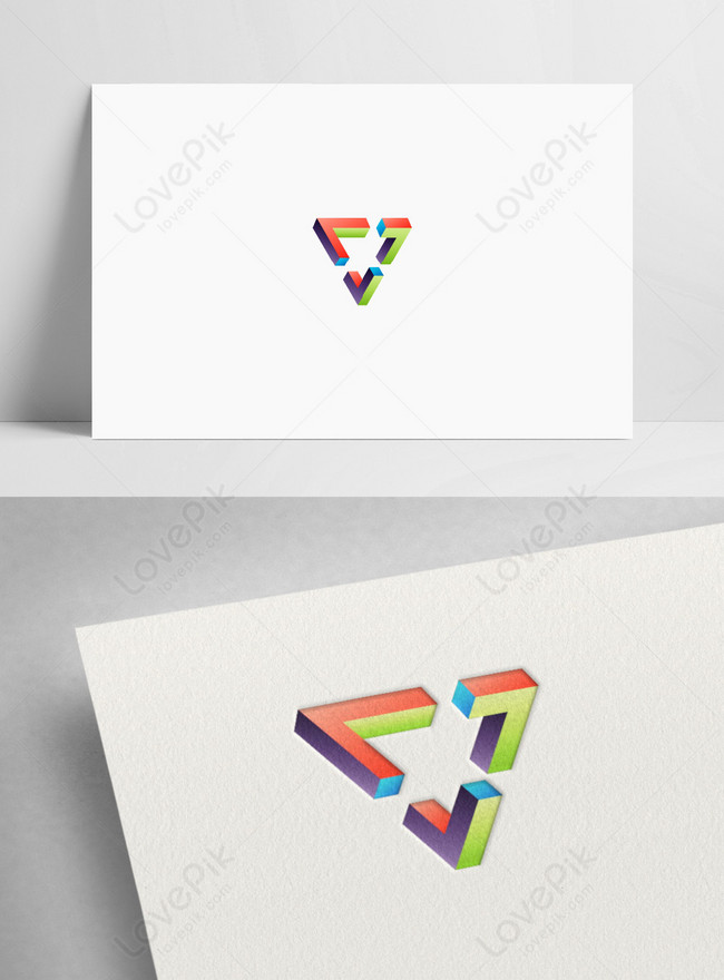 Colorful trangle logo template image_picture free download 450095697