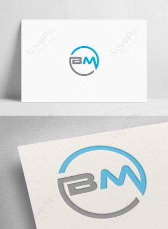 BM letter vector logo design Stock Vector | Adobe Stock