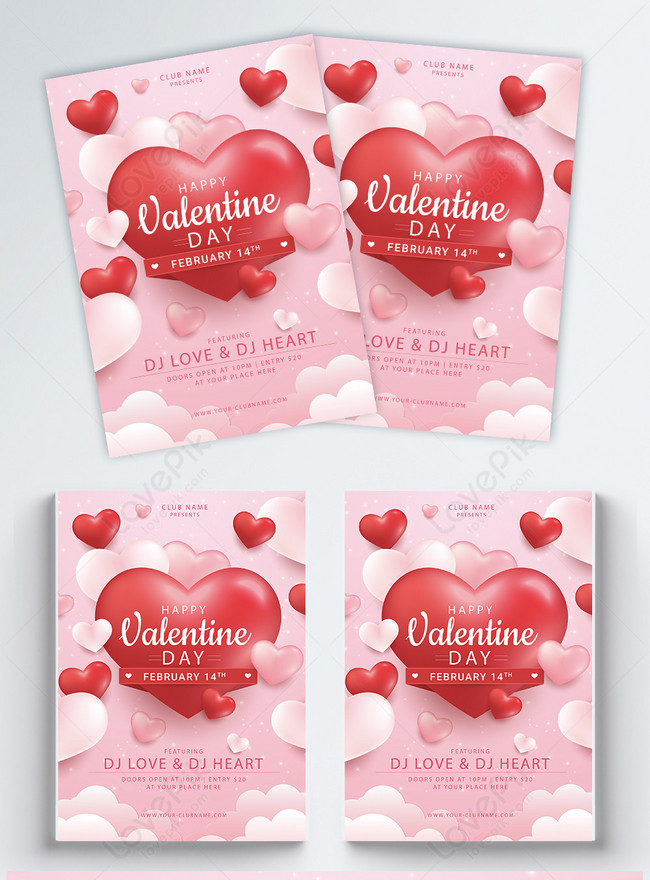 HAPPY VALENTINES DAY FLYER Template