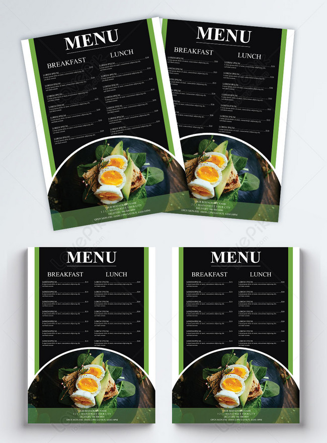 Modern Restaurant Food Menu Template, ai template menu, menu board cafe, table tent menu