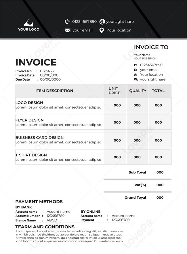 invoice-template-image-picture-free-download-450116803-lovepik