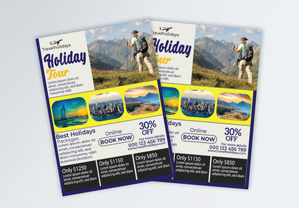 Holiday Tour Travel Flyer , travel,  nature,  photography template
