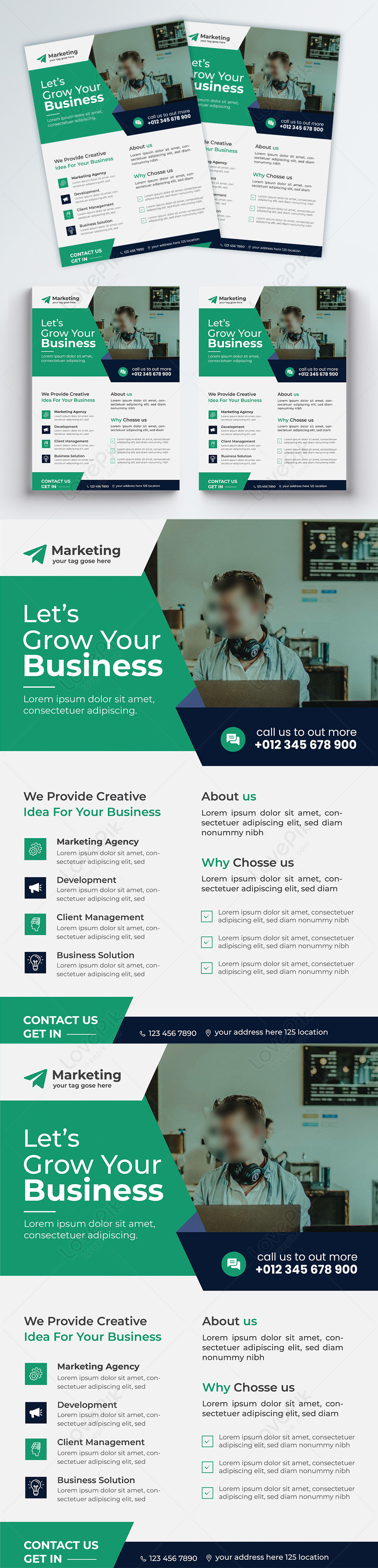 Modern corporate business company flyer template image_picture free ...