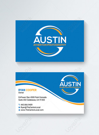 Blue and white business Card Design Collision Visit Card , design,  office,  simple business card template