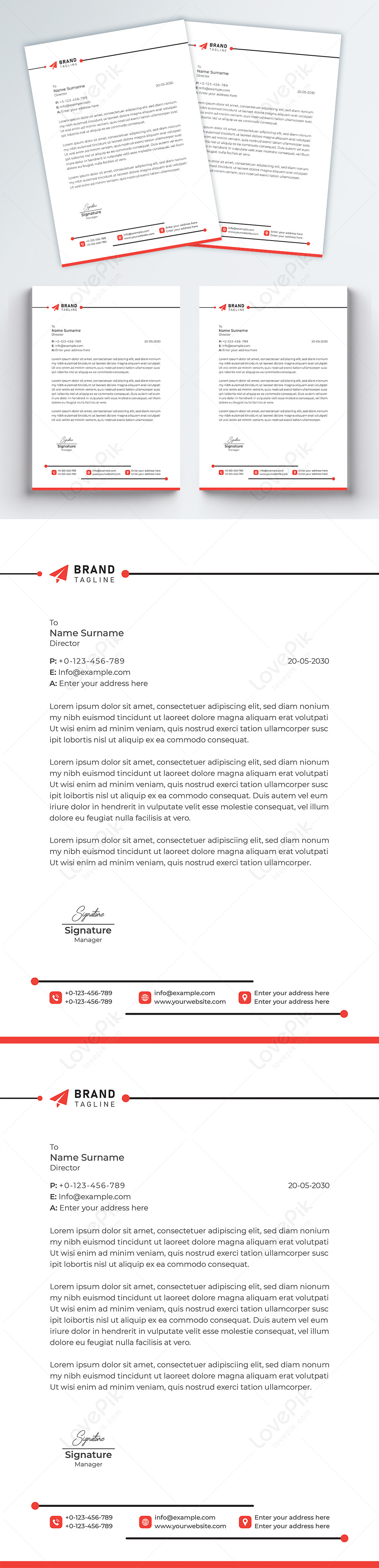 Creative modern medical letterhead template image_picture free download