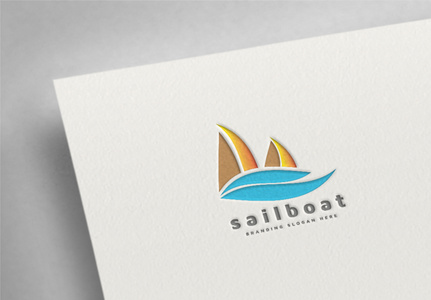 Sailor Boat Maritime and Yacht Logo, boat,  sailor,  blue template
