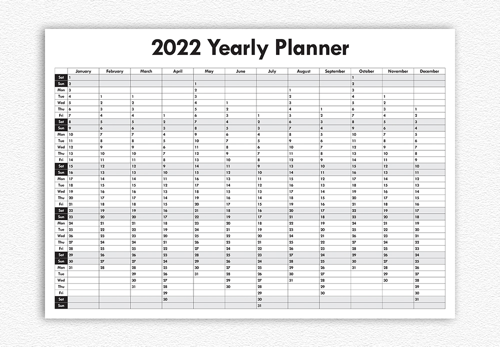 770+ 2022 Yearly Planner template download free for graphic design ...