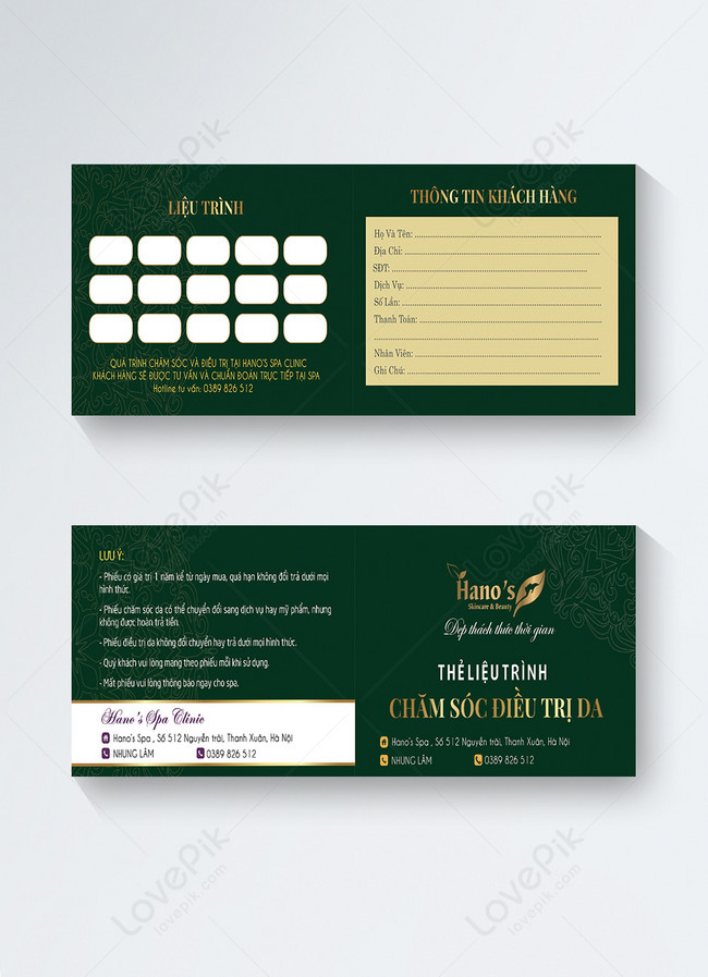 Mẫu Luxury Spa Giảm Giá Voucher Nature Green Với Thiết Kế Chuyên Nghiệp