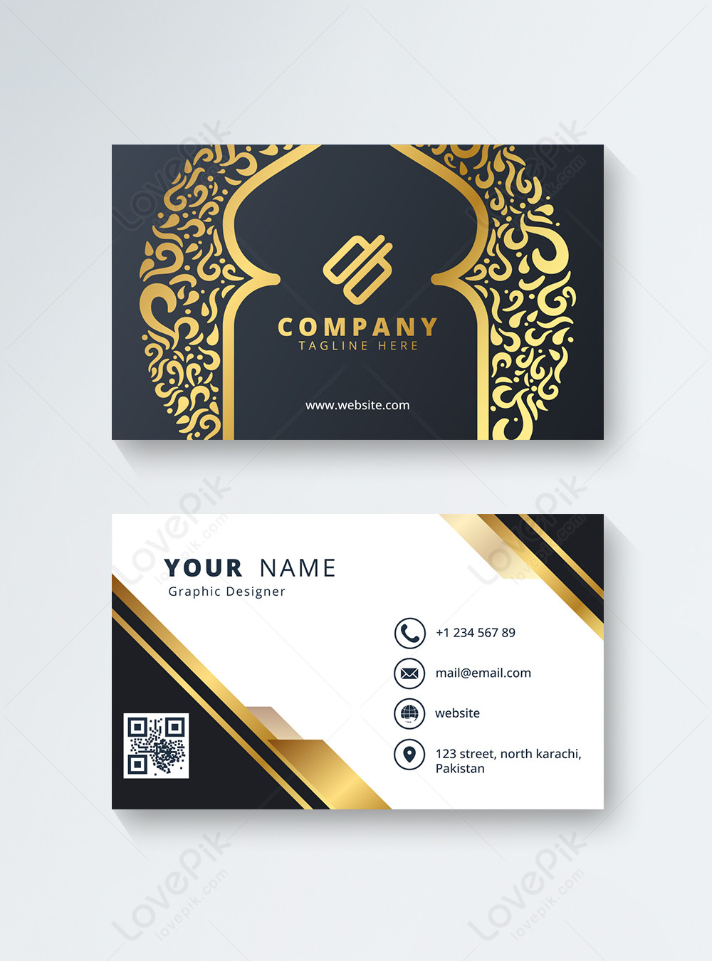 modern business card vector template image_picture free download ...