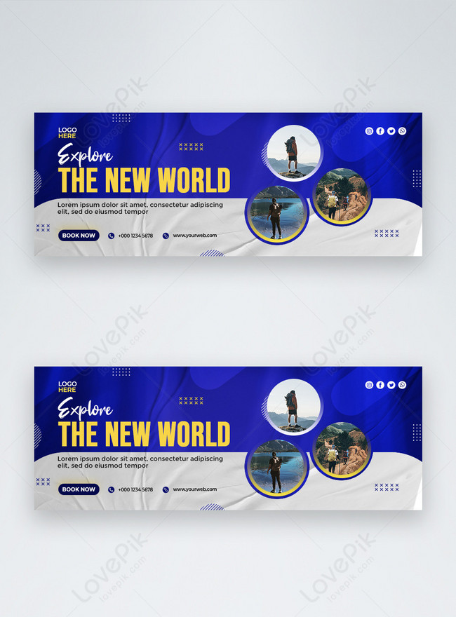 Explore the new world facebook cover template image_picture free ...