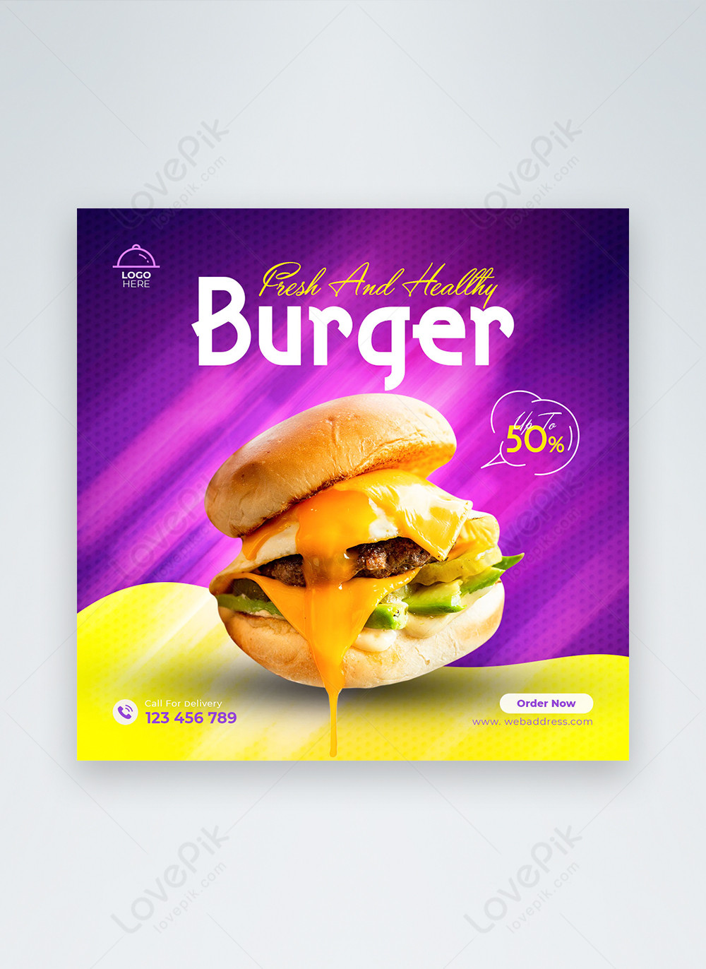 fast-food-restaurant-marketing-social-media-post-template-image-picture